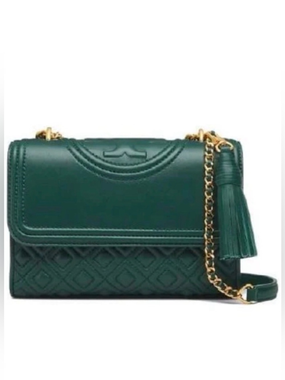 TORY BURCH 🎄NORWOOD🎄 SMALL FLEMING CONVERTIBLE LEATHER CROSSBODY BAG 🌟EUC🌟